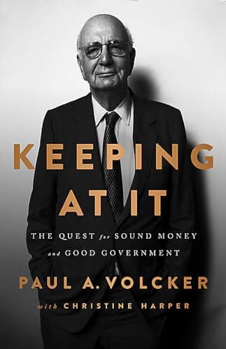 Book cover for Keeping At It by Paul Volcker