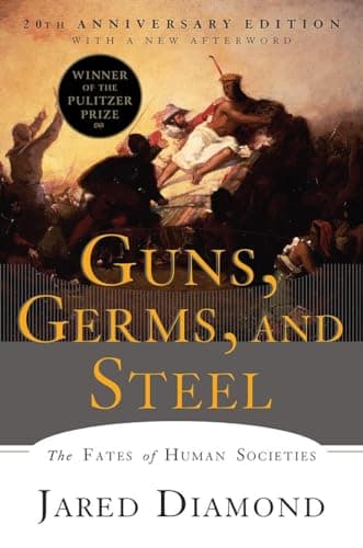 Book cover for Guns, Germs, and Steel by Jared Diamond